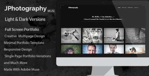 JPhotography – Minimal Photography Portfolio Muse Template