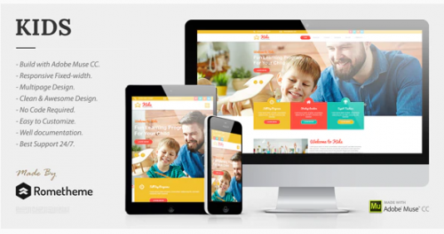 KIDS – Kindergarten and Child Care Muse Templates