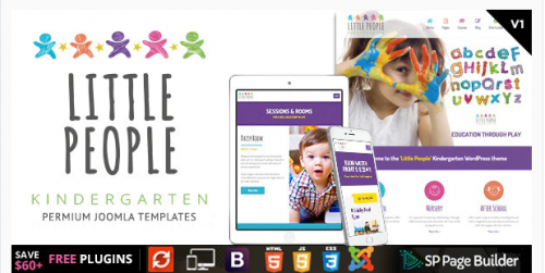 Little People | Kindergarten Joomla Template for PreScool and infants, nurseries and play school