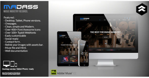 Madass – Music Industry Muse Template