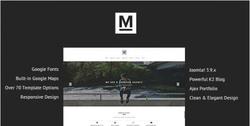Max – Creative & Minimal One Page Joomla Template