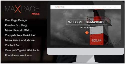 Maxpage – One Page MUSE Template