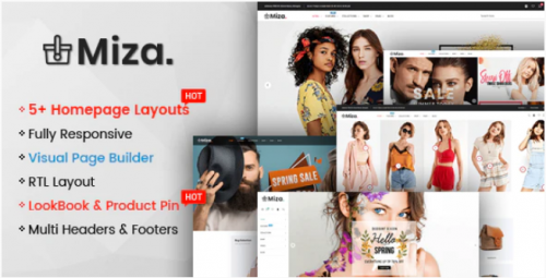 Miza – Multipurpose Clothing And Fashion Bootstrap 4 Shopify Theme With Sections