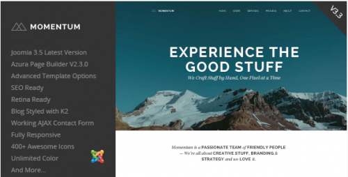 Momentum – Simple Creative OnePage Joomla Template