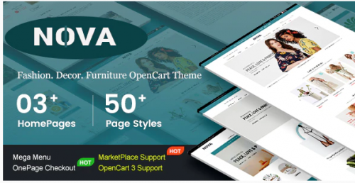 Nova – Responsive Fashion & Furniture OpenCart 3 Theme with 3 Mobile Layouts Included