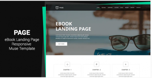 Page – EBook Landing Muse Template
