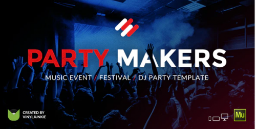 Party Makers – Music Event / Festival / DJ Responsive Muse Template