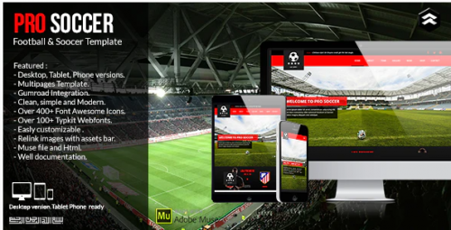 Pro Soccer – Football Team Muse Template