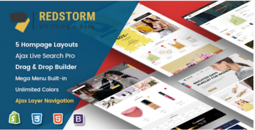 RedStorm – Creative Drag & Drop Sectioned Responsive Shopify Theme