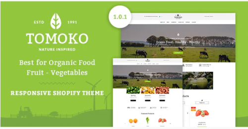 Tomoko – Organic Food/Fruit/Vegetables Responsive Shopify Theme