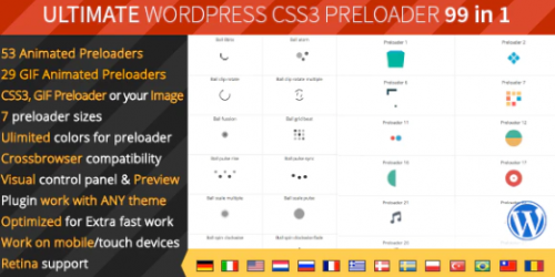Ultimate WordPress Preloader – 99 CSS3 Preloaders 1.1.1