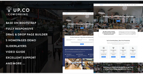 Up.Co – Creative Office Space & Business Drupal 8.8 Theme