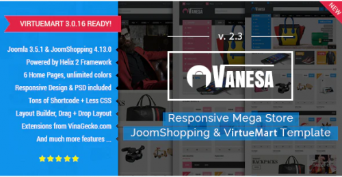Vanesa | Mega Store Responsive Joomla Template