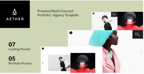 AETHER – Minimal & Enjoyable Multi-Concept Portfolio / Agency Template