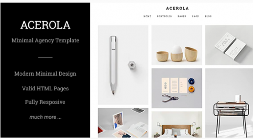 Acerola – Ultra Minimalist Agency HTML Template