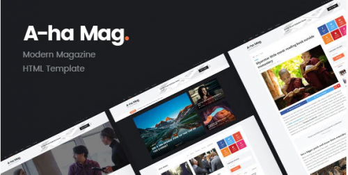 AhaMag | Modern Magazine HTML Template