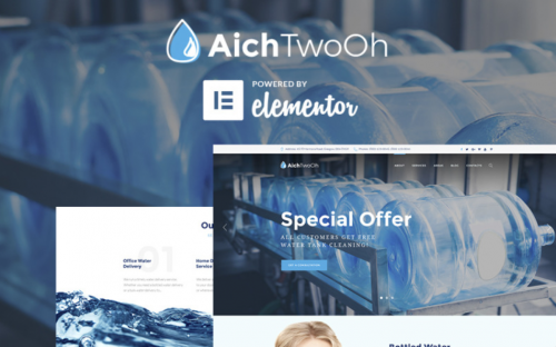 AichTwoOh – Water Delivery Service Responsive WordPress Theme aichtwooh water delivery service responsive wordpress theme