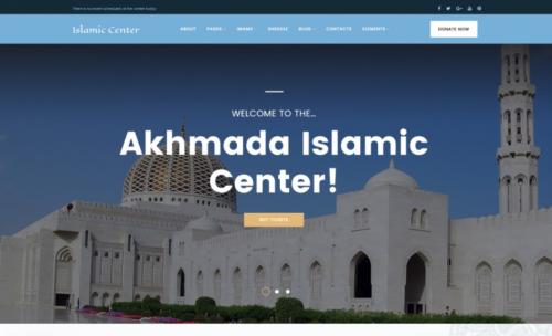 Akhmada – Islamic Center WordPress Theme akhmada islamic center wordpress theme