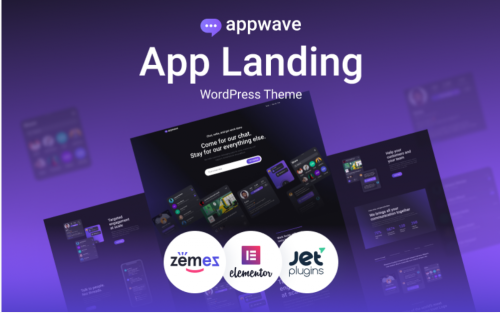Appwave – Innovative and Stylish App Landing Page WordPress Theme appwave innovative and stylish app landing page wordpress theme
