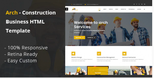 Arch- Construction, Building And Business HTML Template arch construction building and business html template