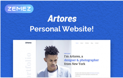 Artores – Personal Elementor WordPress Theme artores personal elementor wordpress theme