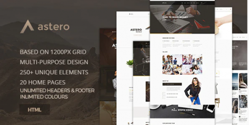 Astero | Creative MultiPurpose Component Based HTML5 Template astero creative multipurpose component based html template