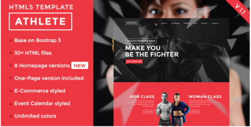 Athlete – Fitness, Gym and Sport HTML template athlete fitness gym and sport html template
