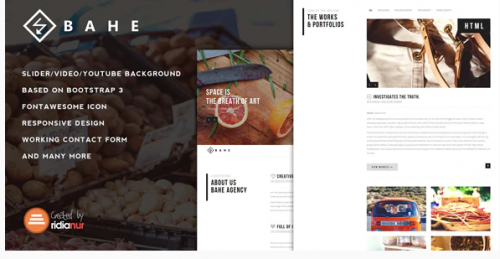 Bahe – Responsive One Page Portfolio HTML Template bahe responsive one page portfolio html template