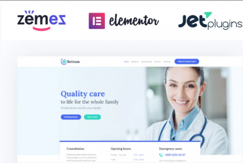 Bettum – Clean Medical Elementor WordPress Theme bettum clean medical elementor wordpress theme
