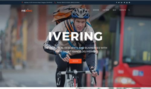 Bike Courier & Package Delivery WordPress Theme bike courier package delivery wordpress theme