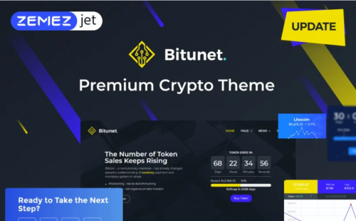 Bitunet - Cryptocurrency Elementor WordPress Theme