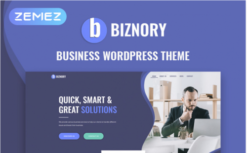 Biznory – Business Elementor WordPress Theme biznory business elementor wordpress theme
