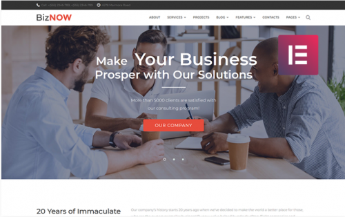 Biznow – Business Consulting Elementor WordPress Theme WordPress biznow business consulting elementor wordpress theme