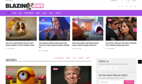 BlazingNews – News Magazine Responsive WordPress Theme blazingnews news magazine responsive wordpress theme