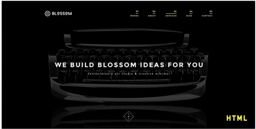 Blossom – Minimal Portfolio HTML5 Template blossom minimal portfolio html template