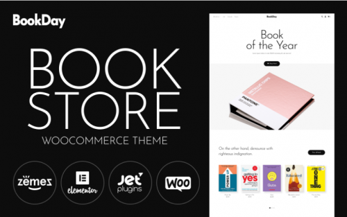BookDay – Clean and Rapid Online Bookstore Website Design WooCommerce Theme