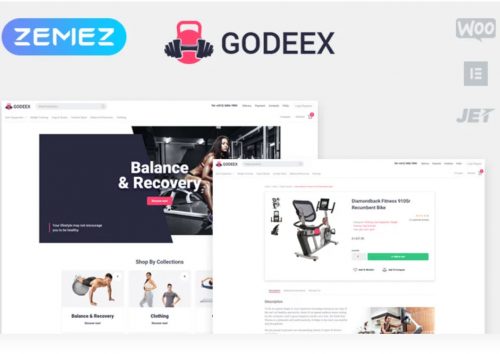 Godeex – Sports Gear ECommerce Modern Elementor WooCommerce Theme capture
