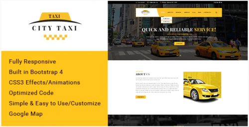 City taxi – Responsive HTML Template city taxi responsive html template