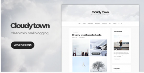 Cloudy Town – Clean Minimal Blog Theme cloudy town clean minimal blog theme