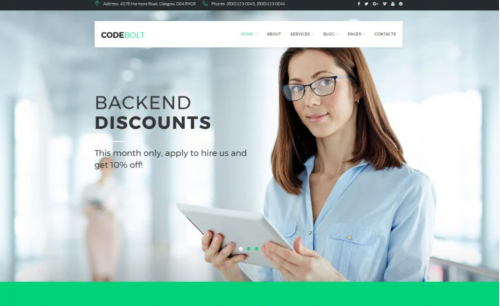 CodeBolt – Software Company WordPress Theme codebolt software company wordpress theme