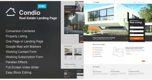 Condio – Real Estate Landing Page condio real estate landing page