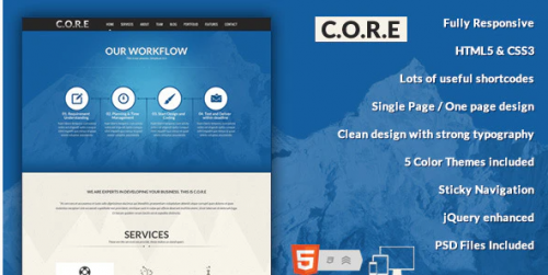 Core – OnePage HTML5 core onepage html