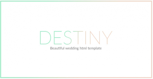 DESTINY – WEDDING HTML TEMPLATE destiny wedding html template