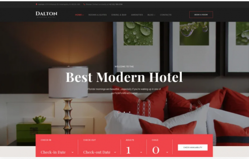 Dalton – Modern Hotel & Resort WordPress Theme dalton modern hotel resort wordpress theme