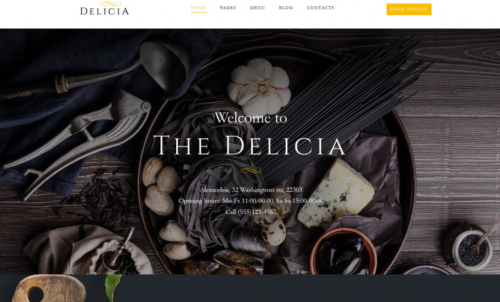 Delicia – Restaurant Responsive WordPress Theme delicia restaurant responsive wordpress theme