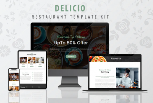 Delicio – Restaurant WordPress Template Kit delicio restaurant wordpress template kit