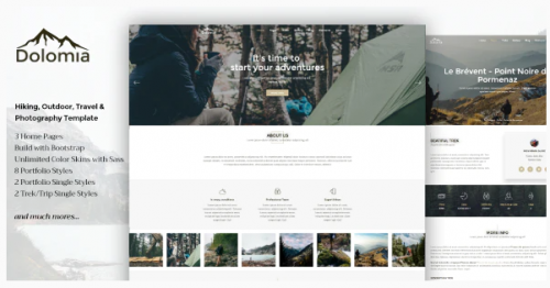 Dolomia – Hiking, Outdoor, Mountain Guide HTML Template dolomia hiking outdoor mountain guide html template