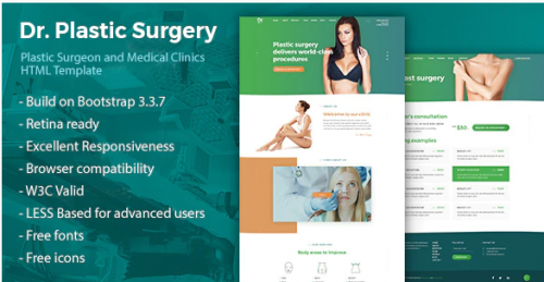 Dr. Plastic Surgery – HTML Template dr plastic surgery html template