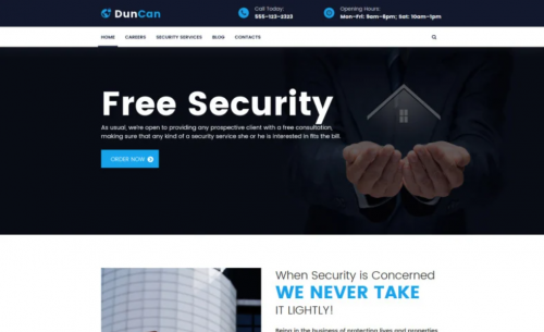 DunCan – Security Systems & Bodyguard Services WordPress Theme duncan security systems bodyguard services wordpress theme