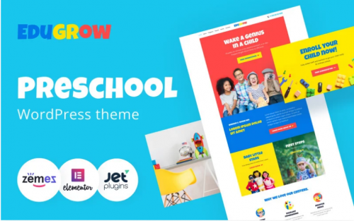 Edugrow – Preschool WordPress Theme with a Vivid Design WordPress Theme